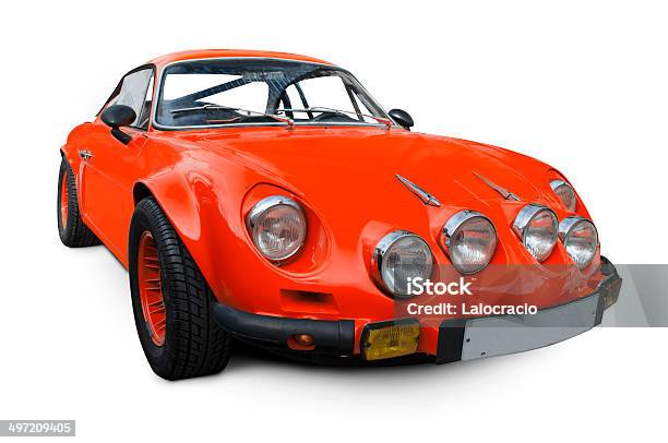 Rojo Alpine Renault A110 70 Foto de stock y más banco de imágenes de Coche de Prestigio - Coche de Prestigio, Recortable, Coche de Rally