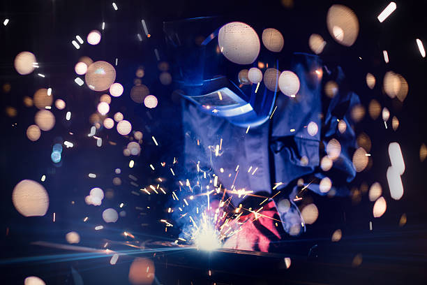 istock Employee welding steel 497211946
