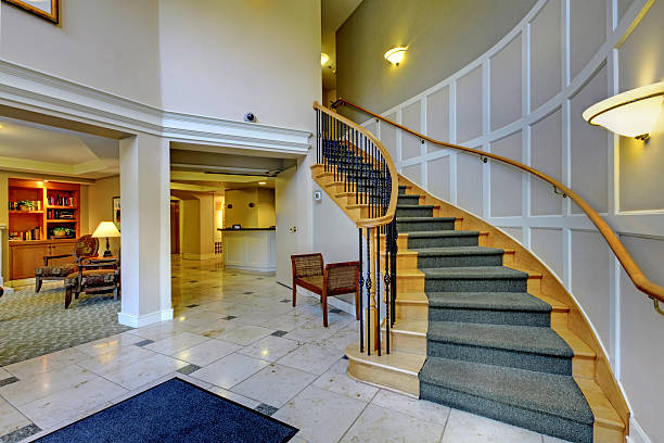 istock Hall with beautiful staircase and columns 497212225