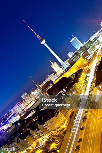 Berlin Skyline Bei Nacht Stockfoto und mehr Bilder von Alexanderplatz - Alexanderplatz, Auto, Beleuchtet