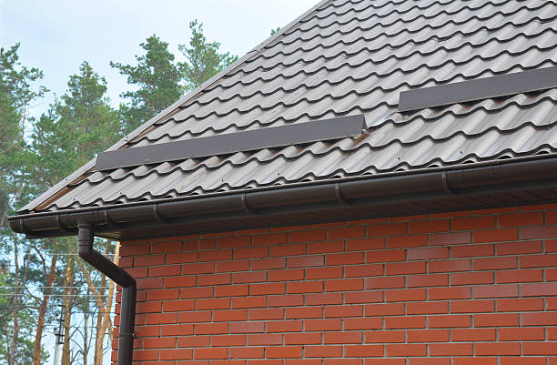 istock Rain Gutter System and Roof Protection from Snow Board (Snow Guard) 497212368