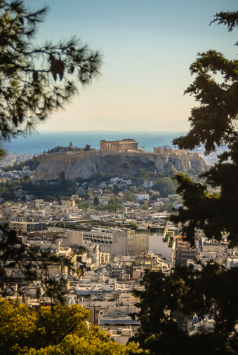 Acropolis from a distance.