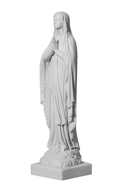 istock white stone statue of saint Mary 497213792