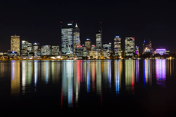 istock Perth city central business district at night in Western Australia 497213793