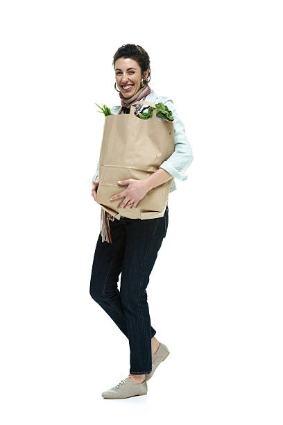 istock Woman with groceries 497213853