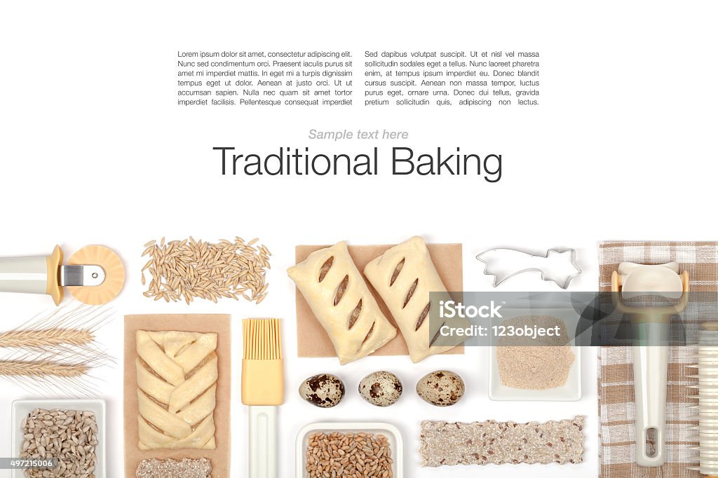 Ingredients Tools Baking Ingredients And Tools On White Background Stock Photo - Download ...