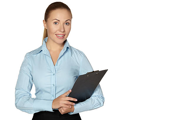 istock Full length of smiling woman making notes 497215745
