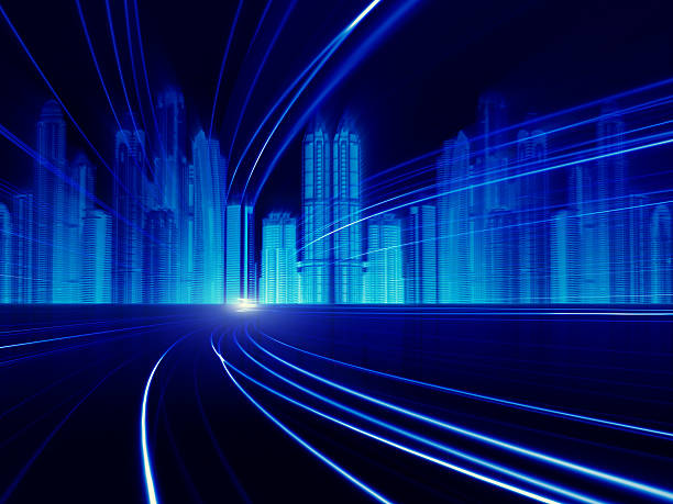istock Urban highway traffic at night 497216380