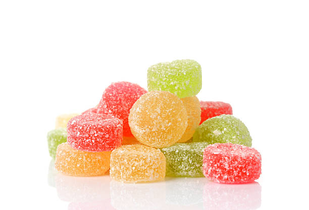 istock Colorful Sweet jelly  Isolated on white 497216462