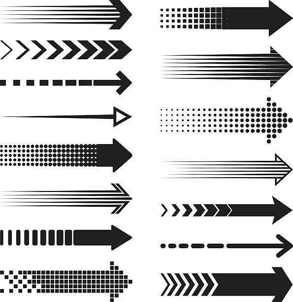 矢印 - 長い点のイラスト素材／クリップアート素材／マンガ素材／アイコン素材