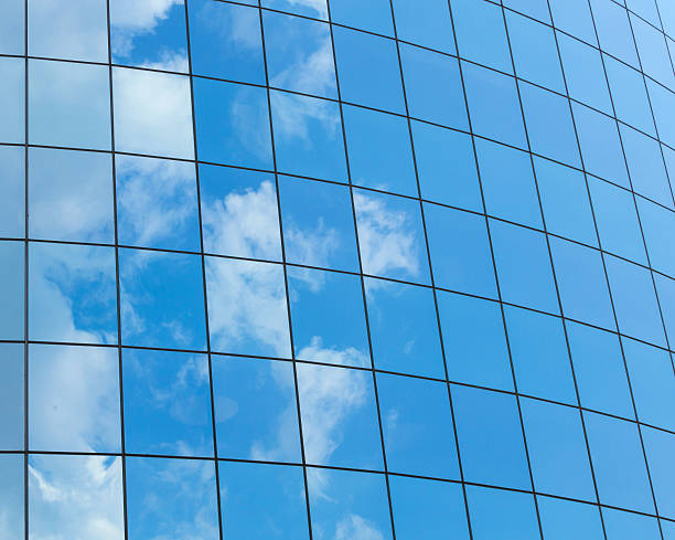 istock Modern glass skycrapers background 497217916
