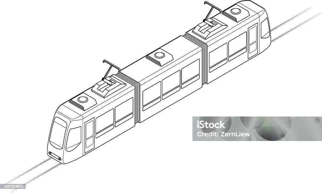 Tram Rails Draw Tram Light Rail Stock Illustration - Download Image Now - Lightrail ...