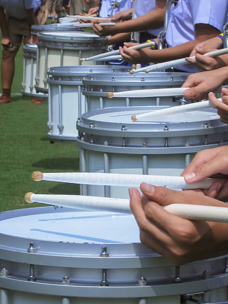 istock Drum player of marching  band. 497225581