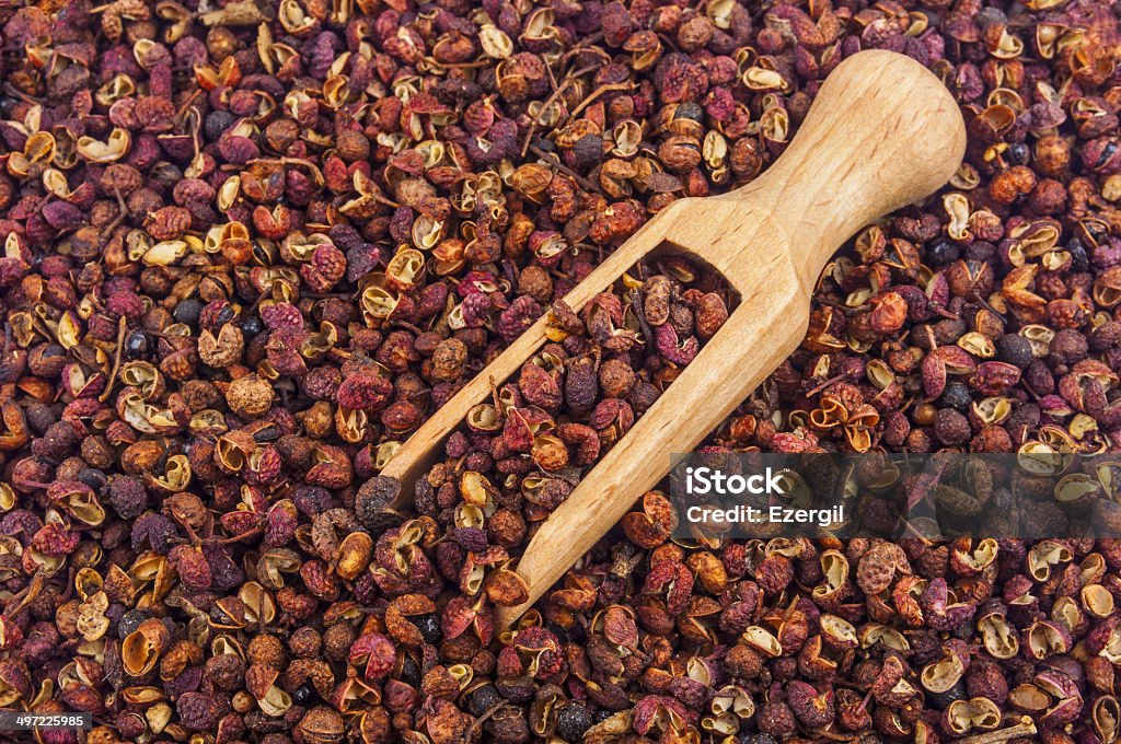 Szechuan peppercorns - Sichuan pepper Pepper - Seasoning Stock Photo
