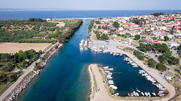 istock Top view of an Ancient town in Halkidiki 497228699