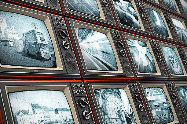 istock Wall of old TV screens 497231205