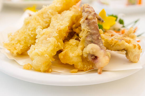 Japanese cuisine - tempura, fried shrimp and octopus