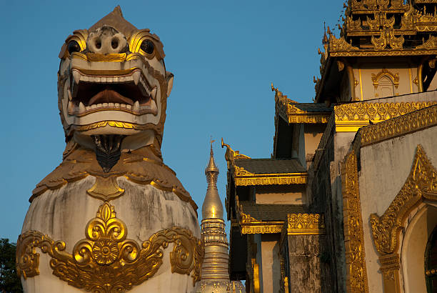 istock Lion guardian statue in Shwedagon Pagoda , Yangon. 497231681