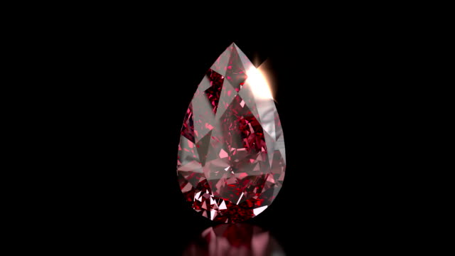 Pear shaped ruby gemstone