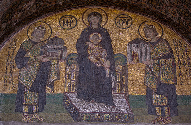 istock Virgin Mary Child Christ with Emperor Constantine 497240207