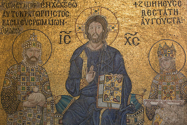 istock Jesus Christ with Emperor Constantine and Zoe 497240237