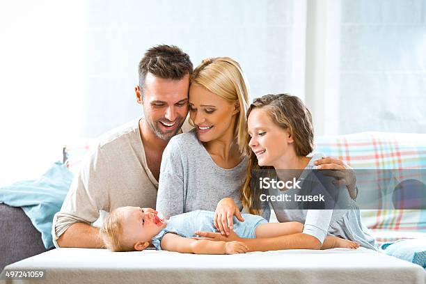 Happy Family Stock Photo - Download Image Now - 6-11 Months, Adult, Affectionate
