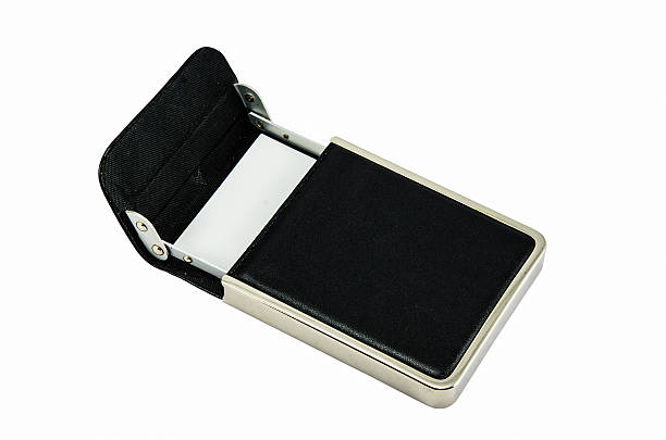 istock Business card in a leather box 497242183