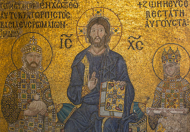 istock Jesus Christ with Emperor Constantine and Zoe 497244031