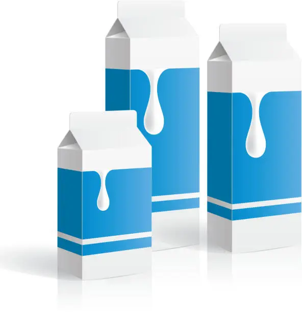 Vector illustration of Milk box