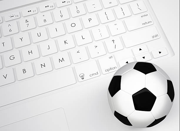 istock Soccer ball on the keyboard 497246745