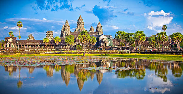 istock Famous Angkor Wat temple complex in sunset, Siem Reap, Cambodia. 497248082