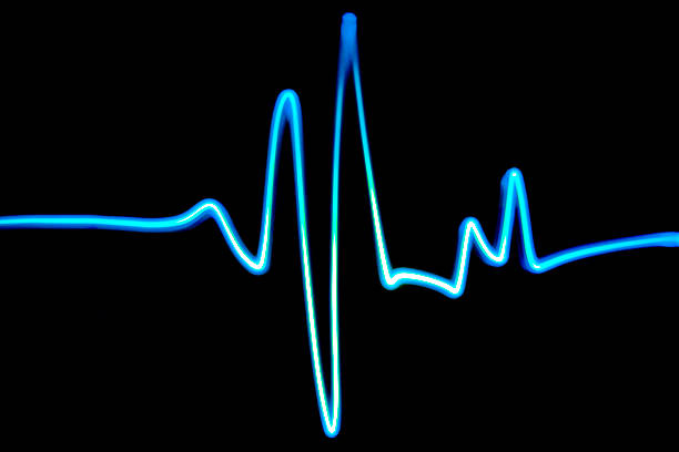 istock Illuminated Chart Puls, Neon, Hospital, That Place for Text 497248496