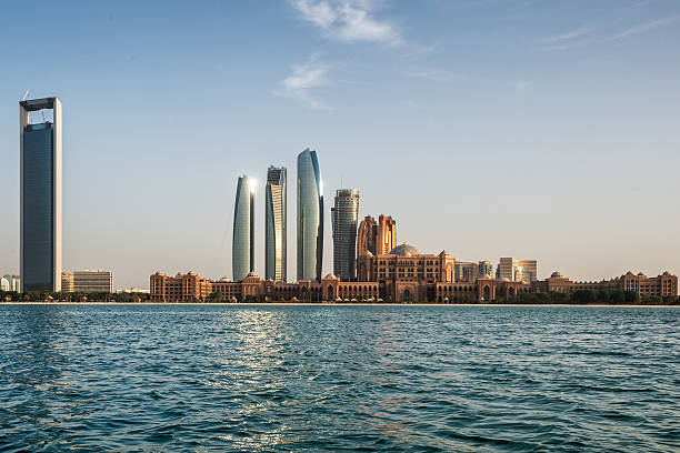 istock Skyscrapers in Abu Dhabi from the water level 497249176
