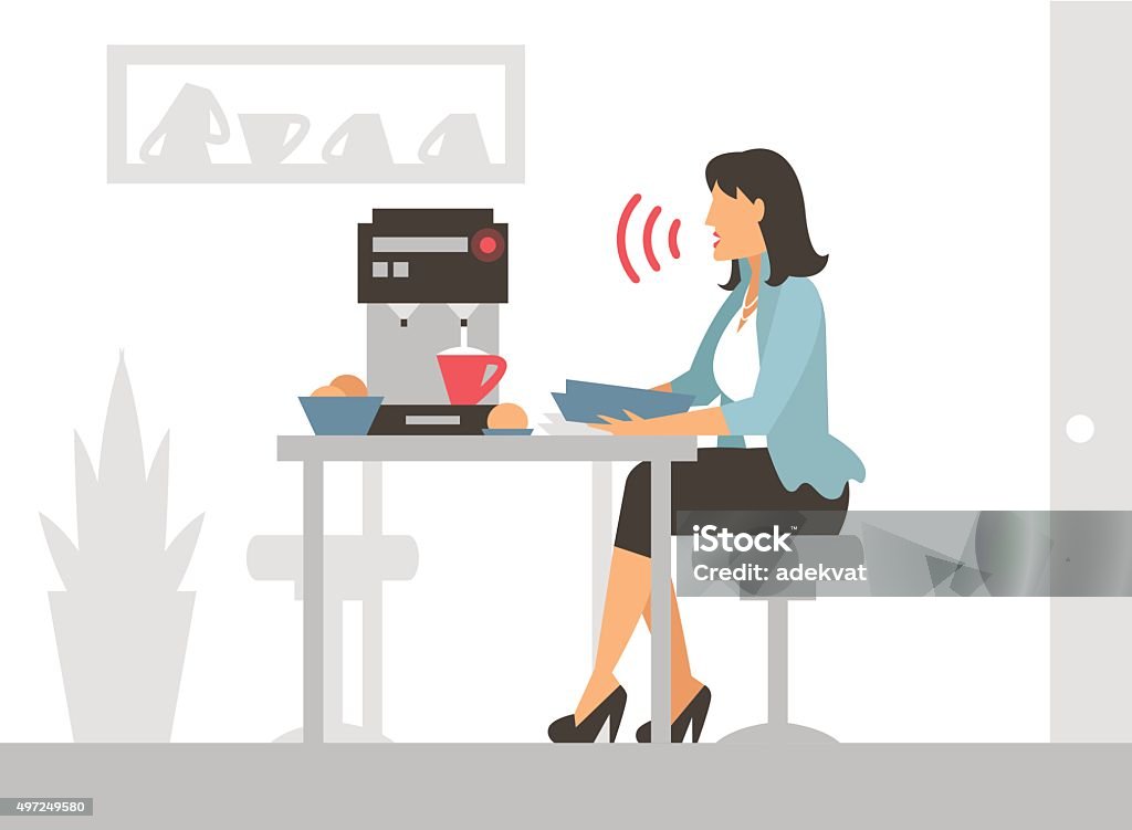 Voice Control Computer Images Voice Control Vector Illustration Smart Computer Stock Illustration ...