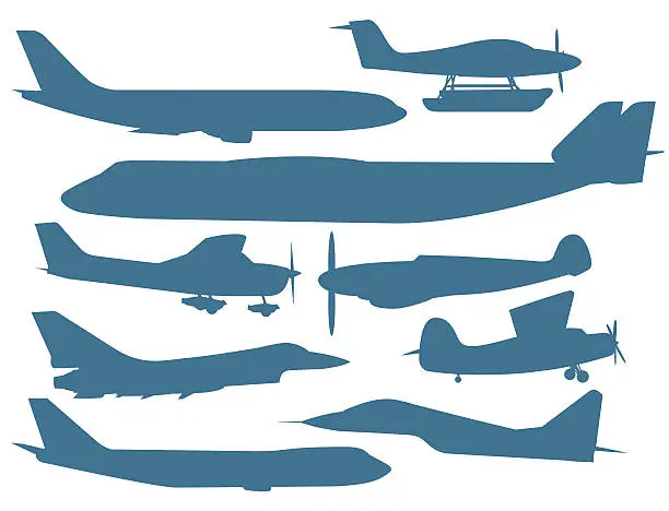 Vector illustration of Civil aviation travel passanger air plane vector illustration
