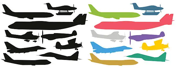 Vector illustration of Civil aviation travel passanger air plane vector illustration