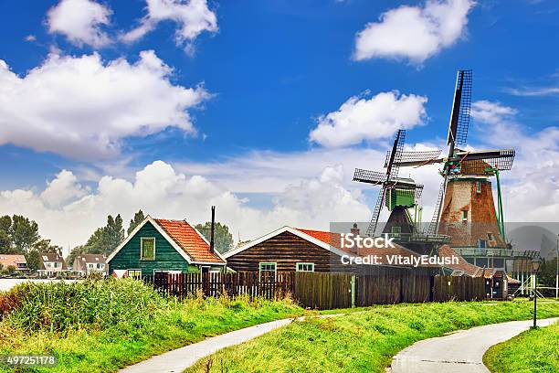 Unique Old Authentic Suburbs Of Amsterdam Stock Photo - Download Image Now - 2015, Agricultural Field, Amsterdam