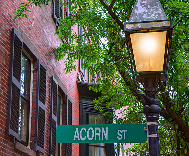istock Acorn street Beacon Hill cobblestone Boston 497252266