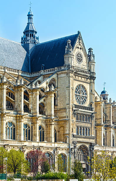 kościół saint eustace, paris. - église saint eustache zdjęcia i obrazy z banku zdjęć