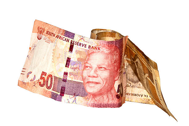 nelson mandela 50 rand sud-africain billet de banque - south african rand note photos photos et images de collection
