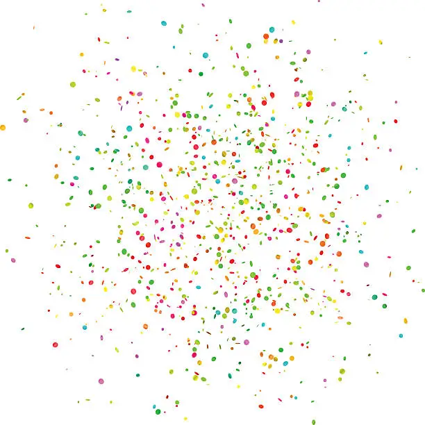 Vector illustration of Multi colored confetti