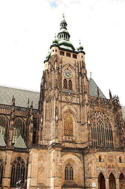 Saint Vitus Cathedral is a Roman Catholic cathedral in Prague, and the seat of the Archbishop of Prague. This cathedral is an excellent example of Gothic architecture and is the biggest and most important church in the country. Located within Prague Castle and containing the tombs of many Bohemian kings and Holy Roman Emperors.