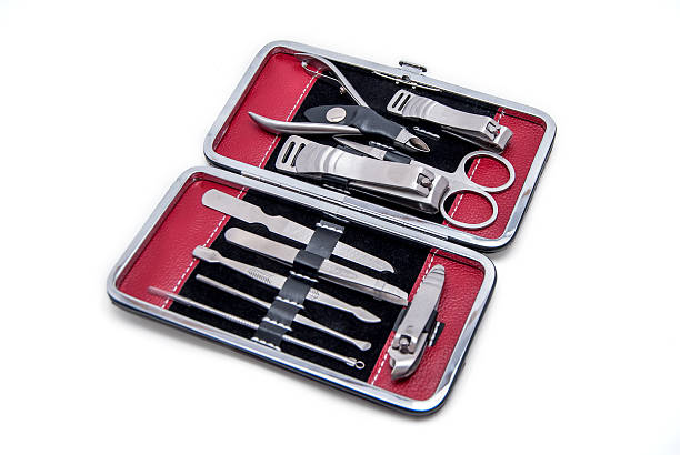 istock Tools of a manicure set on a white background 497256472