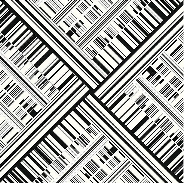 Vector illustration of abstract black and white stripe pattern background