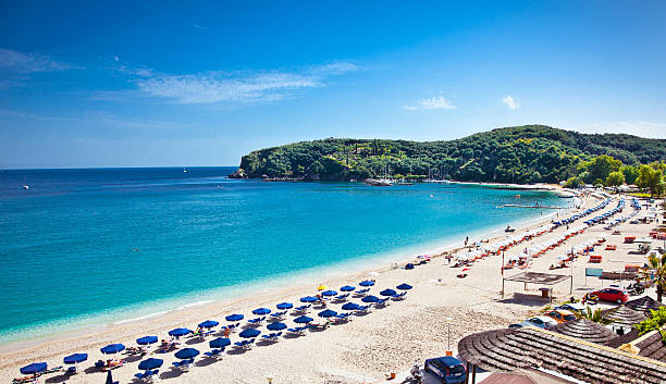 istock Beautiful Valtos beach near Parga town, Greece. 497257822