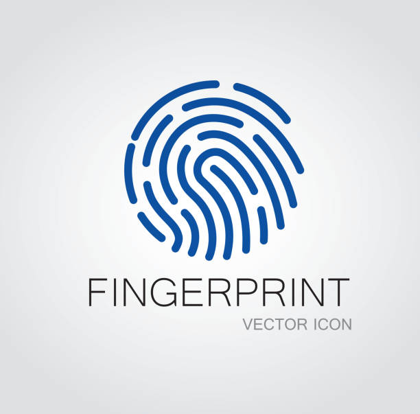 odcisk palca symbol - thumbprint stock illustrations
