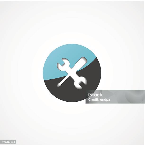 Wrench And Screwdriver Web Icon Stock Illustration - Download Image Now - Art, Art And Craft, Color Image