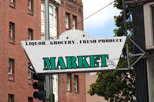 istock Shabby Market Sign 497258585