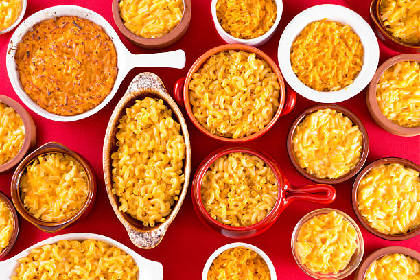 istock Several bowls of cheese macaroni served conceptually 497260293