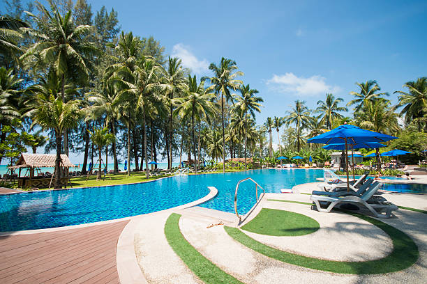 istock beautiful swimming pool overlooking the sea 497261890